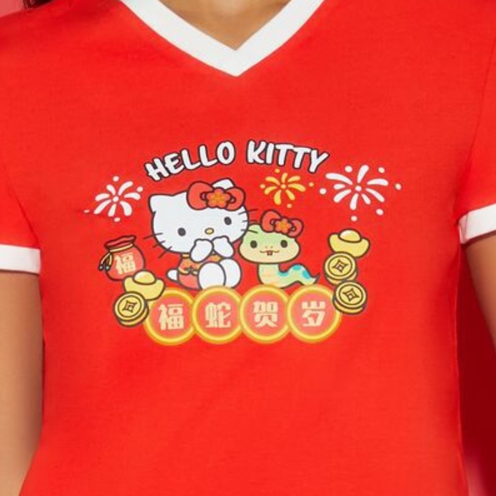 Hello Kitty Red Lunar New Year Graphic T-Shirt - Picture 8 of 16
